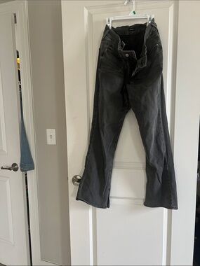 Express skyscraper Women’s slight flare and slit gray jeans